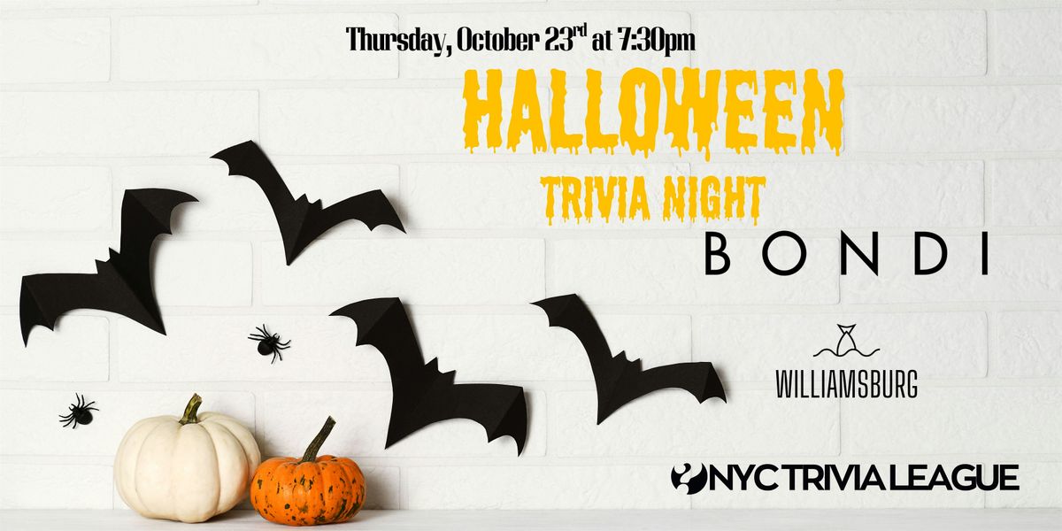 NYC Trivia League: Halloween Trivia Night at Bondi Sushi Williamsburg