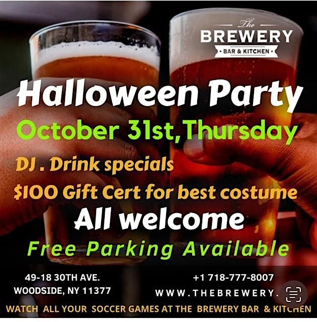 Halloween Costume Party At The Brewery Bar and Kitchen