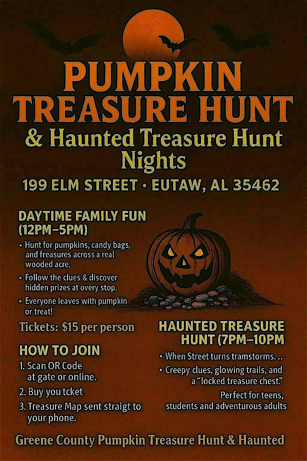 Greene County Mystery in the Woods Treasure Hunt & Haunted Trail