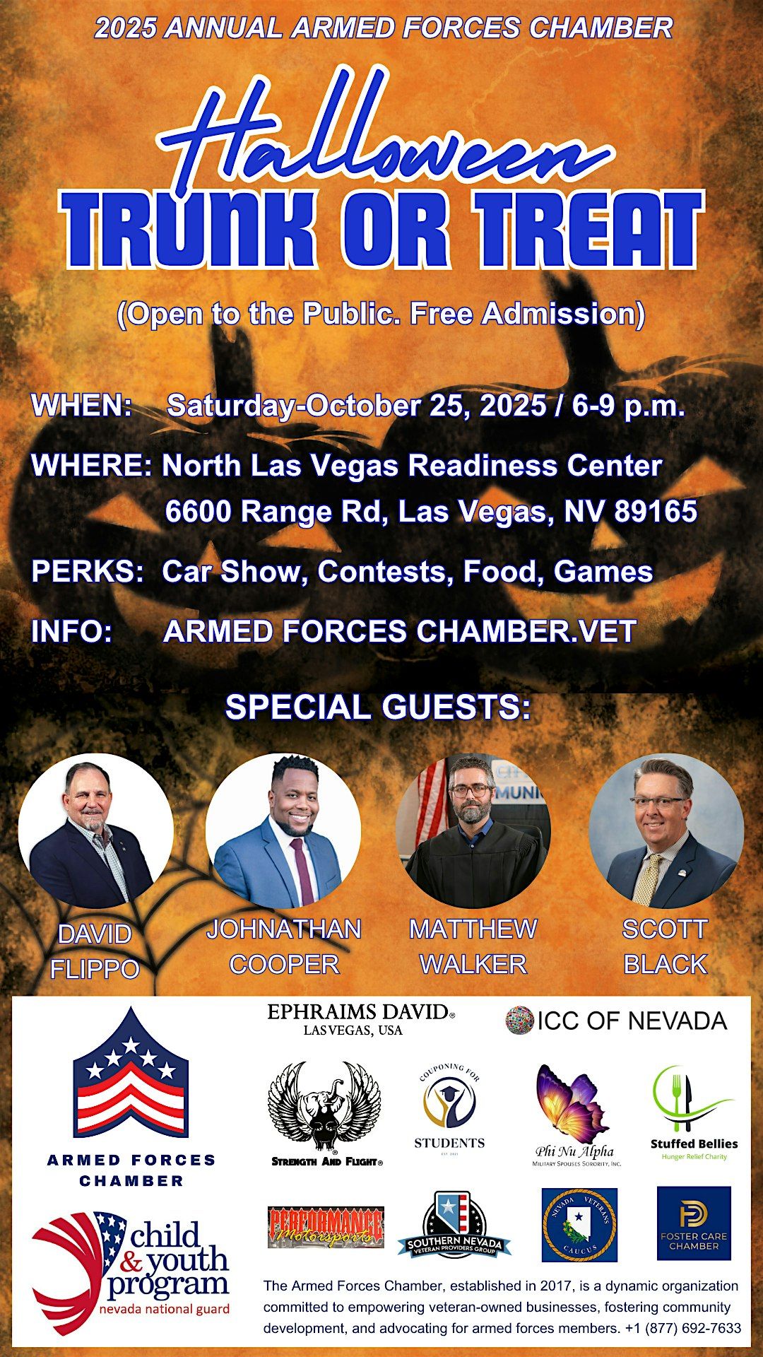 2025 Armed Forces Chamber Annual Halloween Trunk or Treat