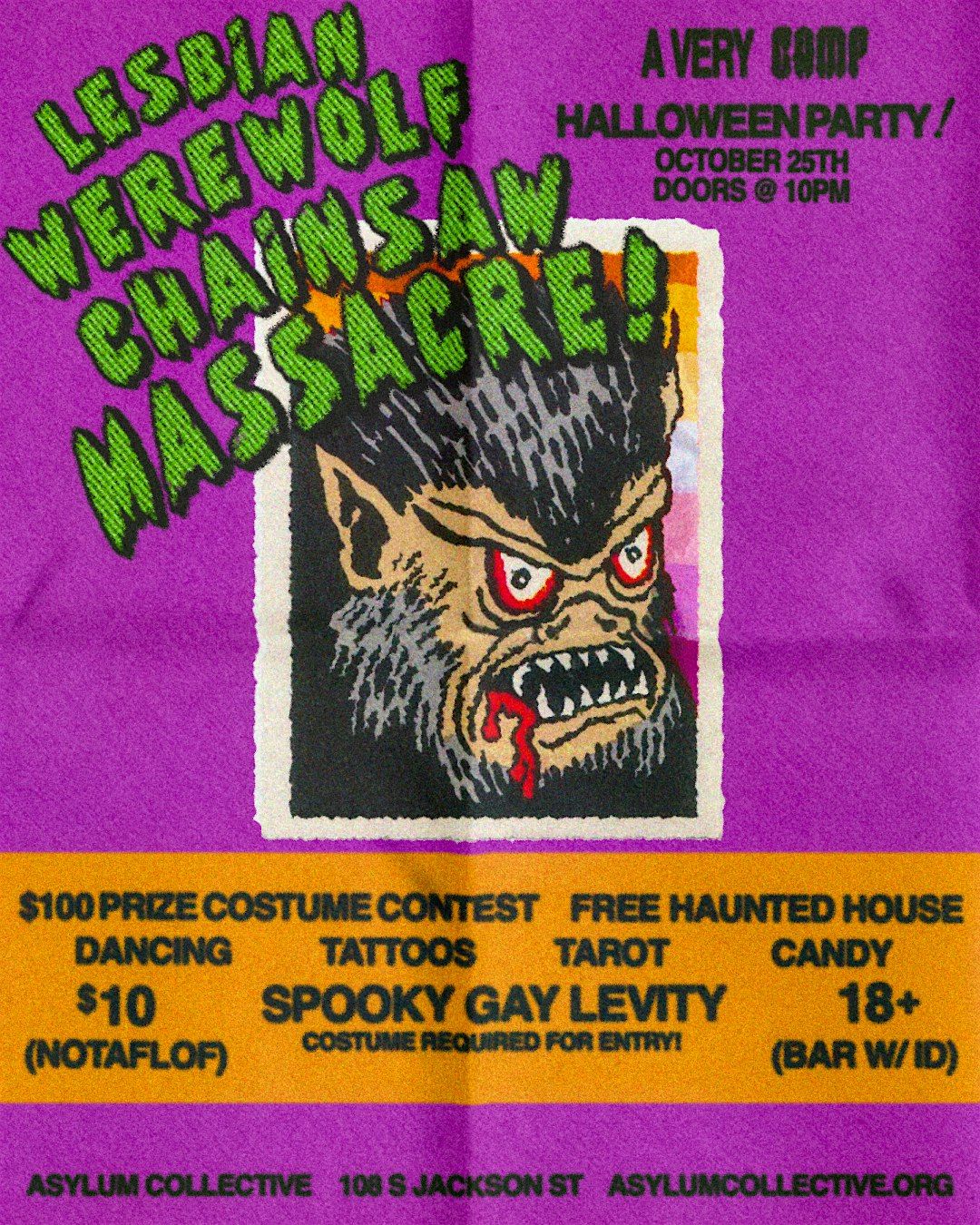 LESBIAN WEREWOLF CHAINSAW MASSACRE!: High Camp Halloween Party