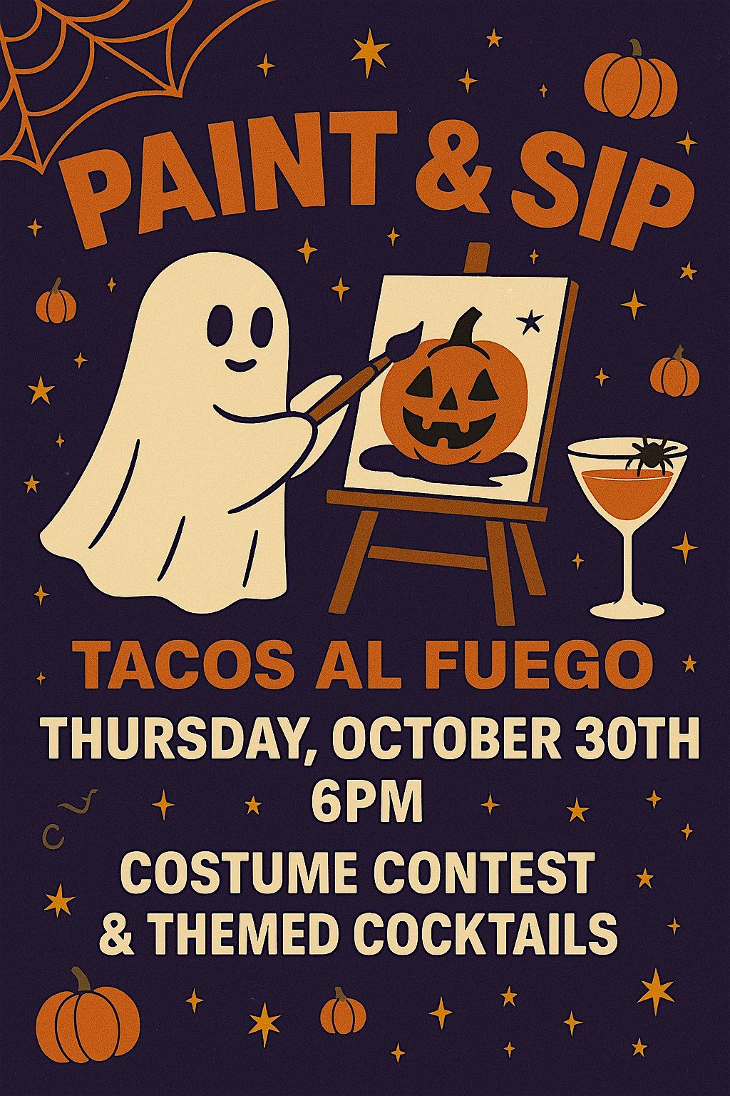 Halloween Paint and Sip Night