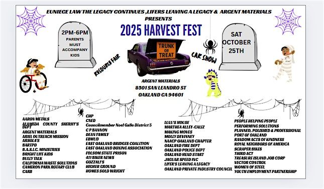 HARVEST FEST, TRUNK OR TREAT, CAR SHOW AND RESOURCE FAIR