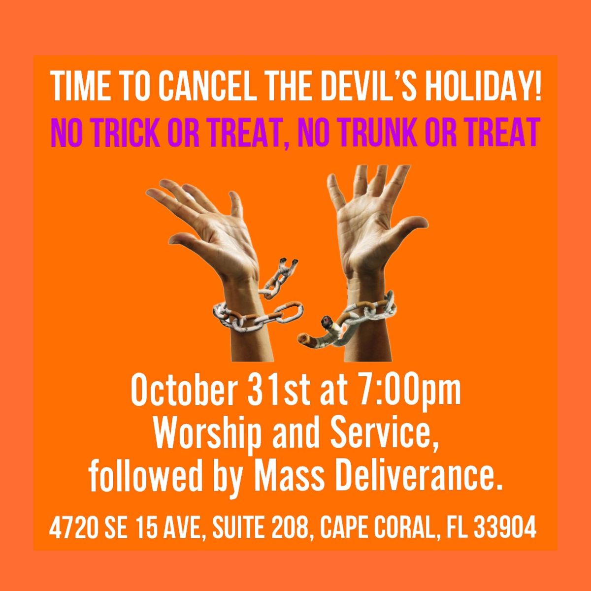 Halloween night Mass Deliverance