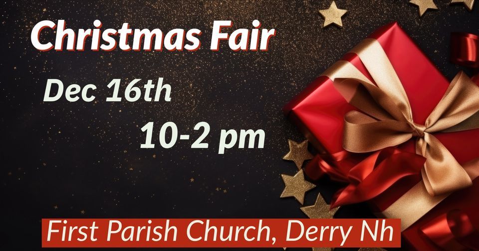 Christmas fair First Parish Church, East Derry NH December 16, 2023