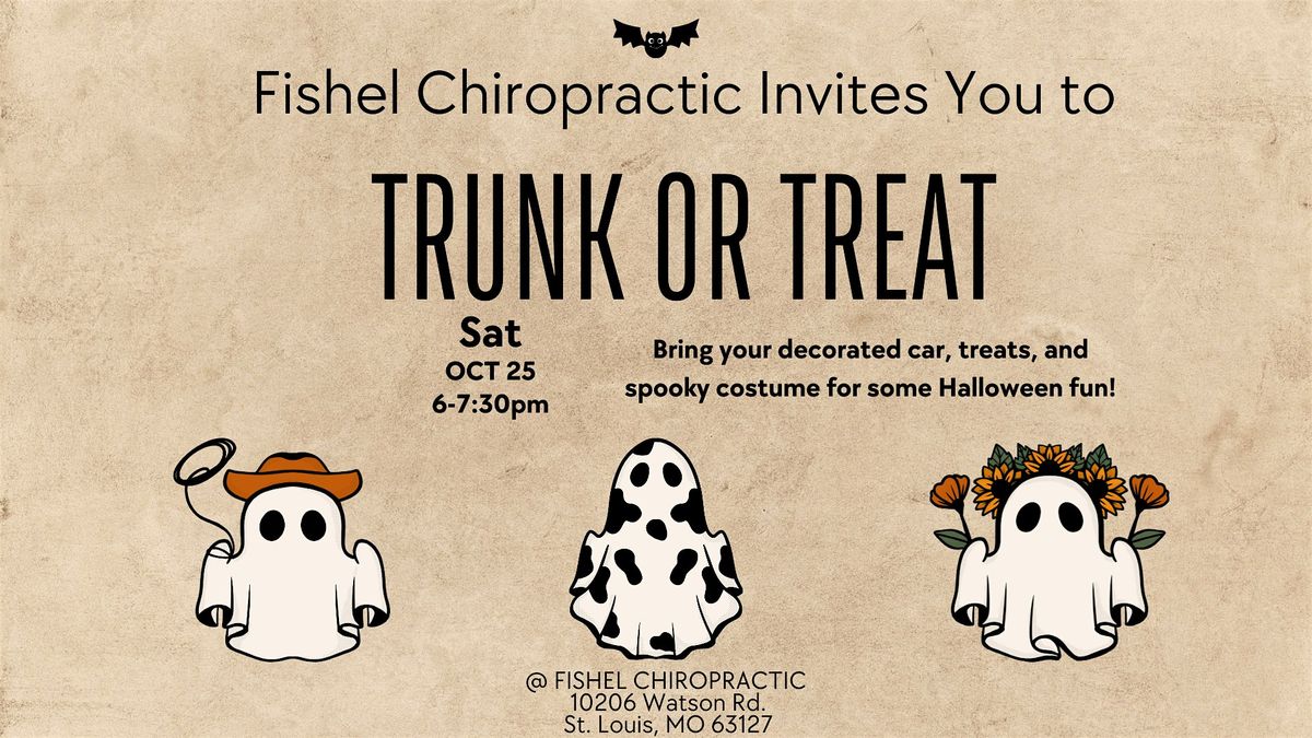 Trunk or Treat at Fishel Chiropractic!