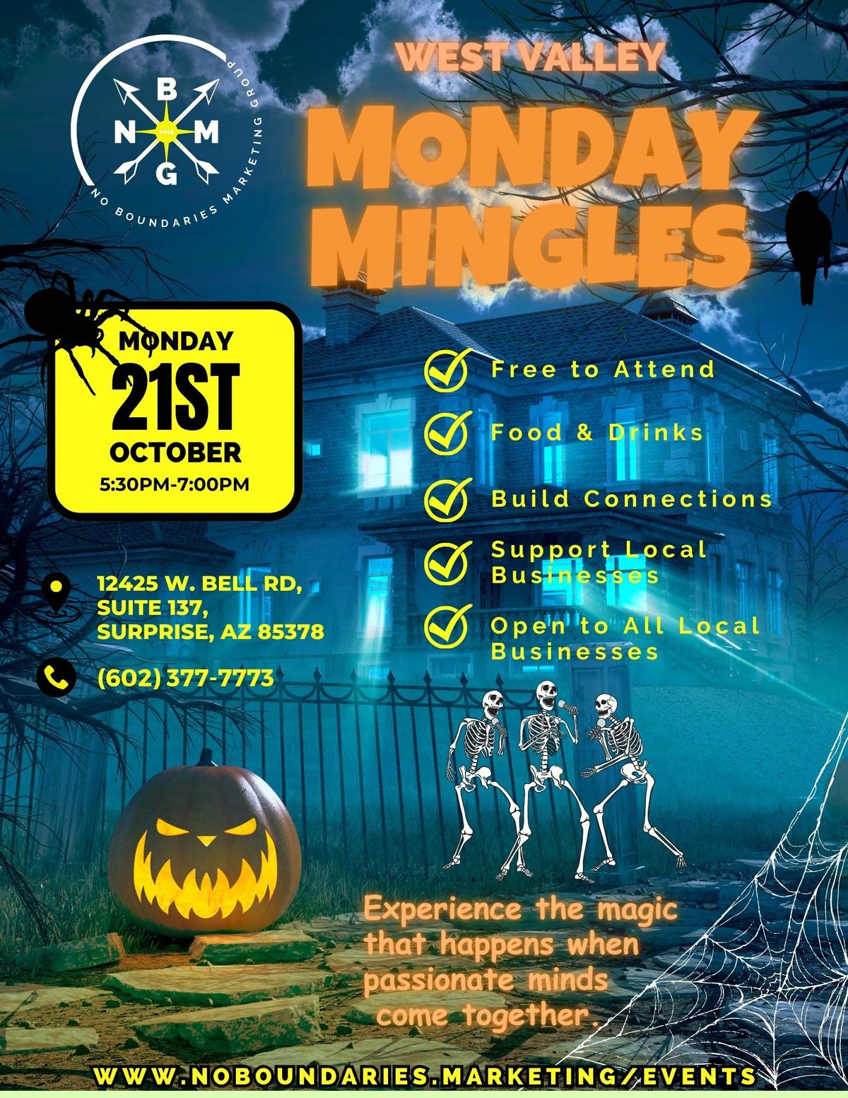 Halloween-themed Monthly Monday Mingle Networking Mixer