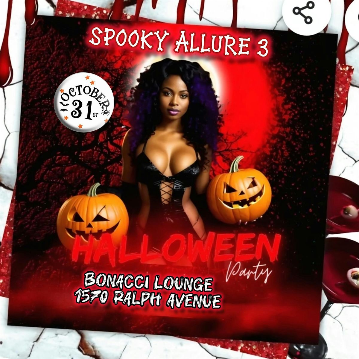 SPOOKY ALLURE 3 COSTUME LINGERIE HALLOWEEN PARTY