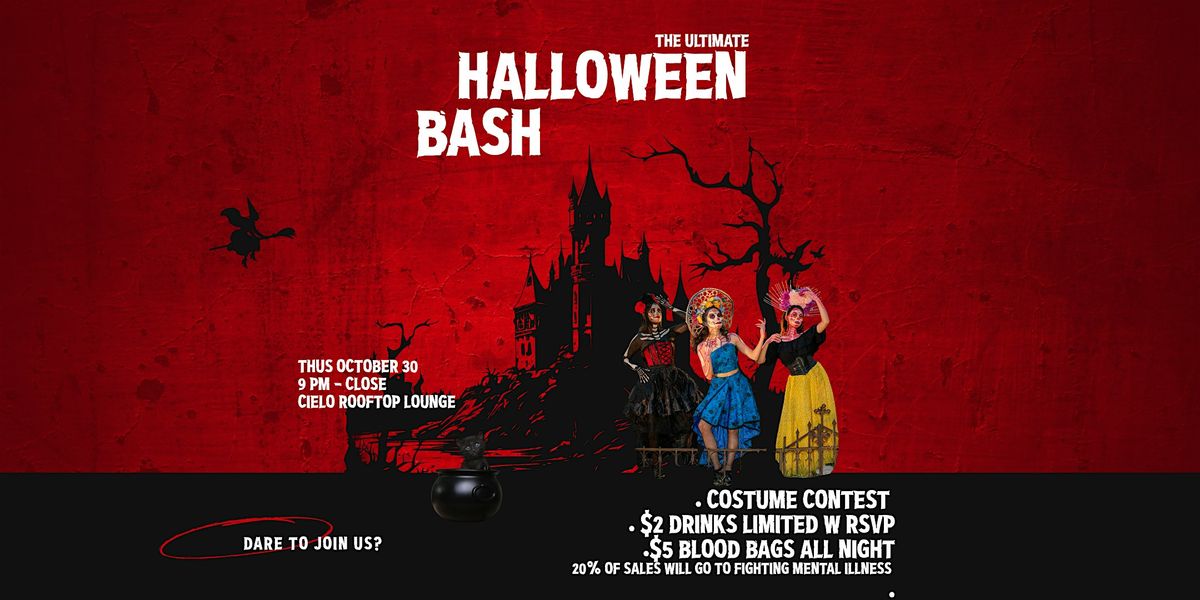 The Ultimate Rooftop Halloween Bash $2 Drinks $5 blood bags