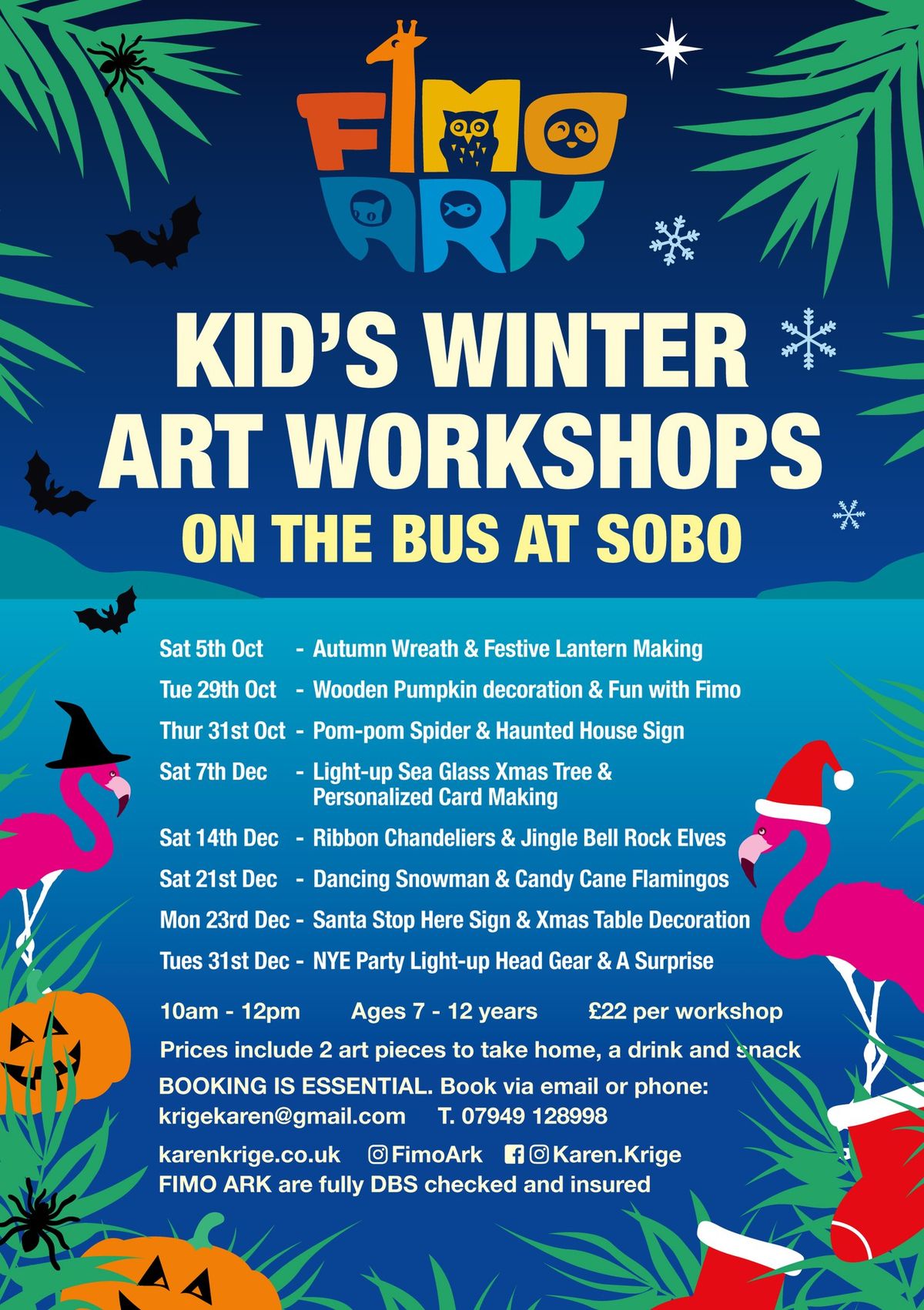 Kids Winter Art Workshops with Fimo Ark