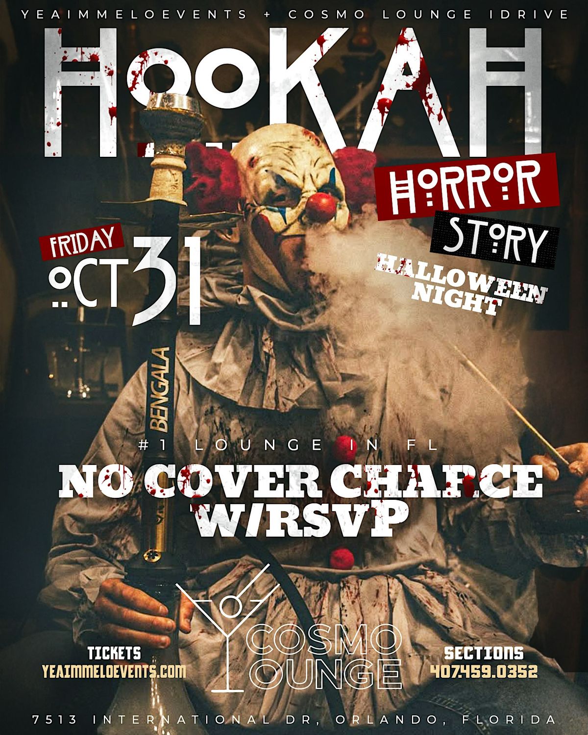Hookah Horror Story - Halloween Night - Cosmo Lounge