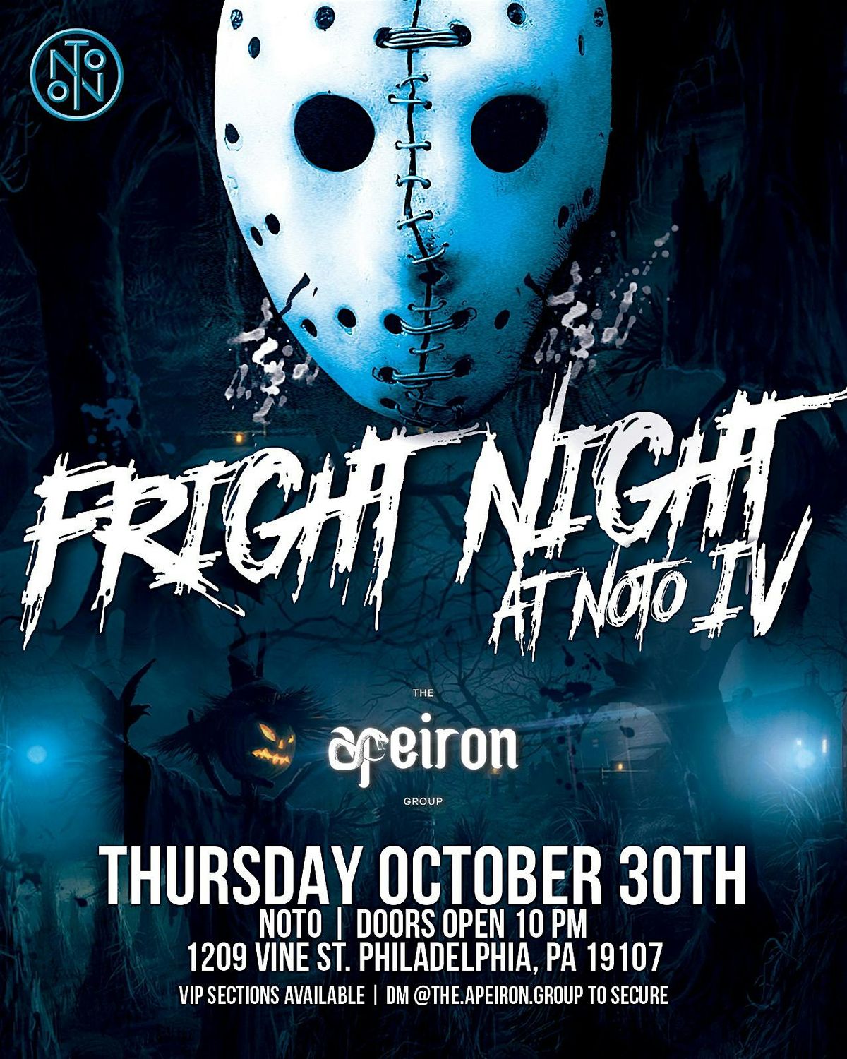 Fright Night 2025: Halloween Party @ NOTO Philadelphia(18+ Event)