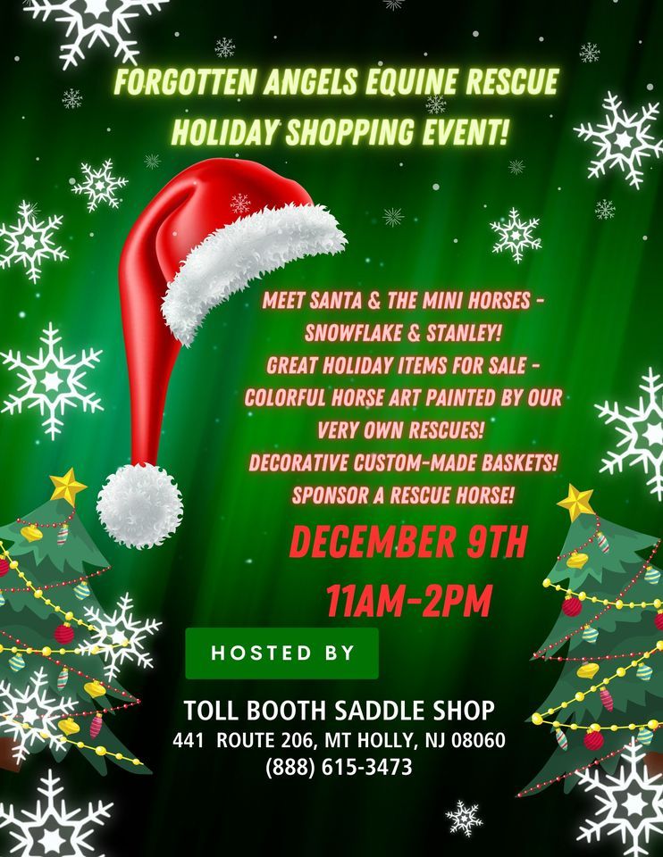 Christmas, Santa and Mini Horses! Toll Booth Saddle Shop, Lumberton