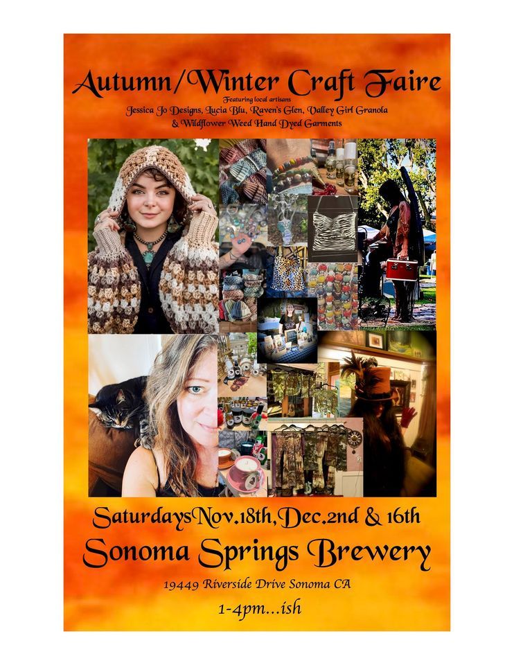 AutumnWinter craft fair Sonoma Springs Brewing Company December 2