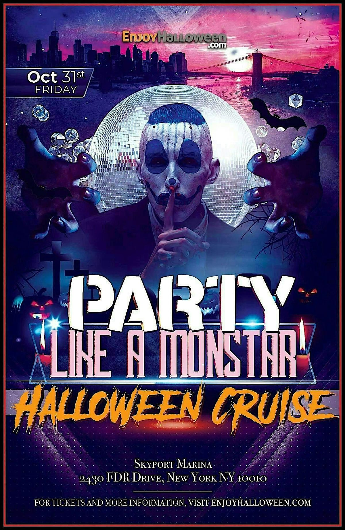BlueBoats Presents: PARTY LIKE A MON-STAR SUNSET YACHT | HALLOWEEN 2025