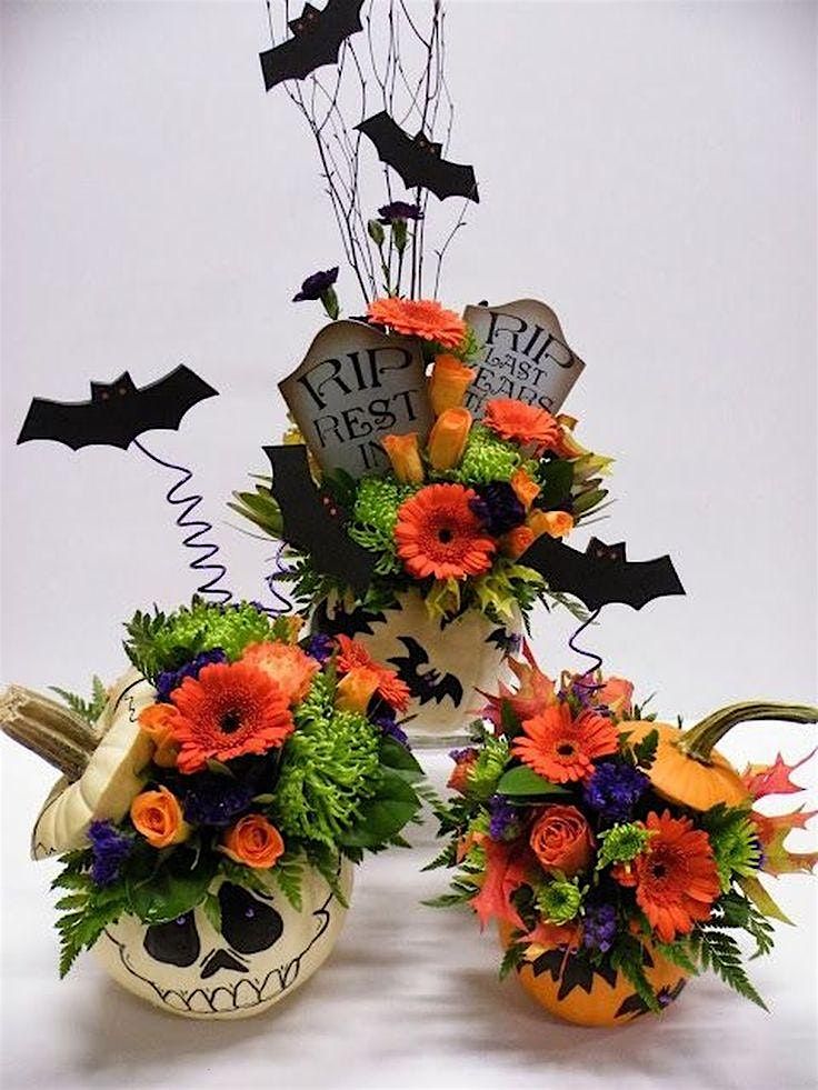 The Halloween Bloom Bar - Create A Candle & A Halloween Floral Mini Pumpkin