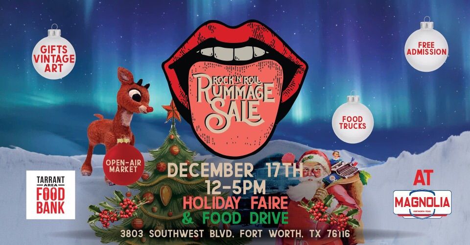 Rock n Roll Rummage Sale Holiday Faire + Food Drive Magnolia Motor