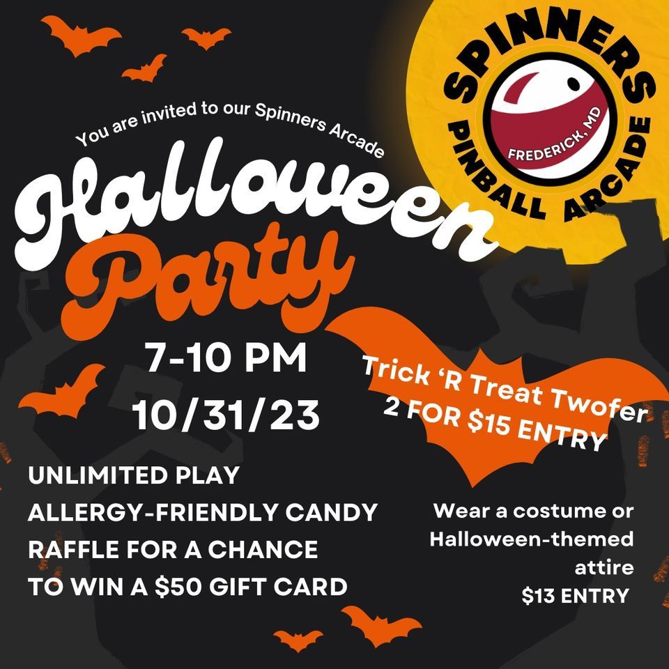 Spinners Pinball Arcade Halloween Party ? Spinners Pinball Arcade A