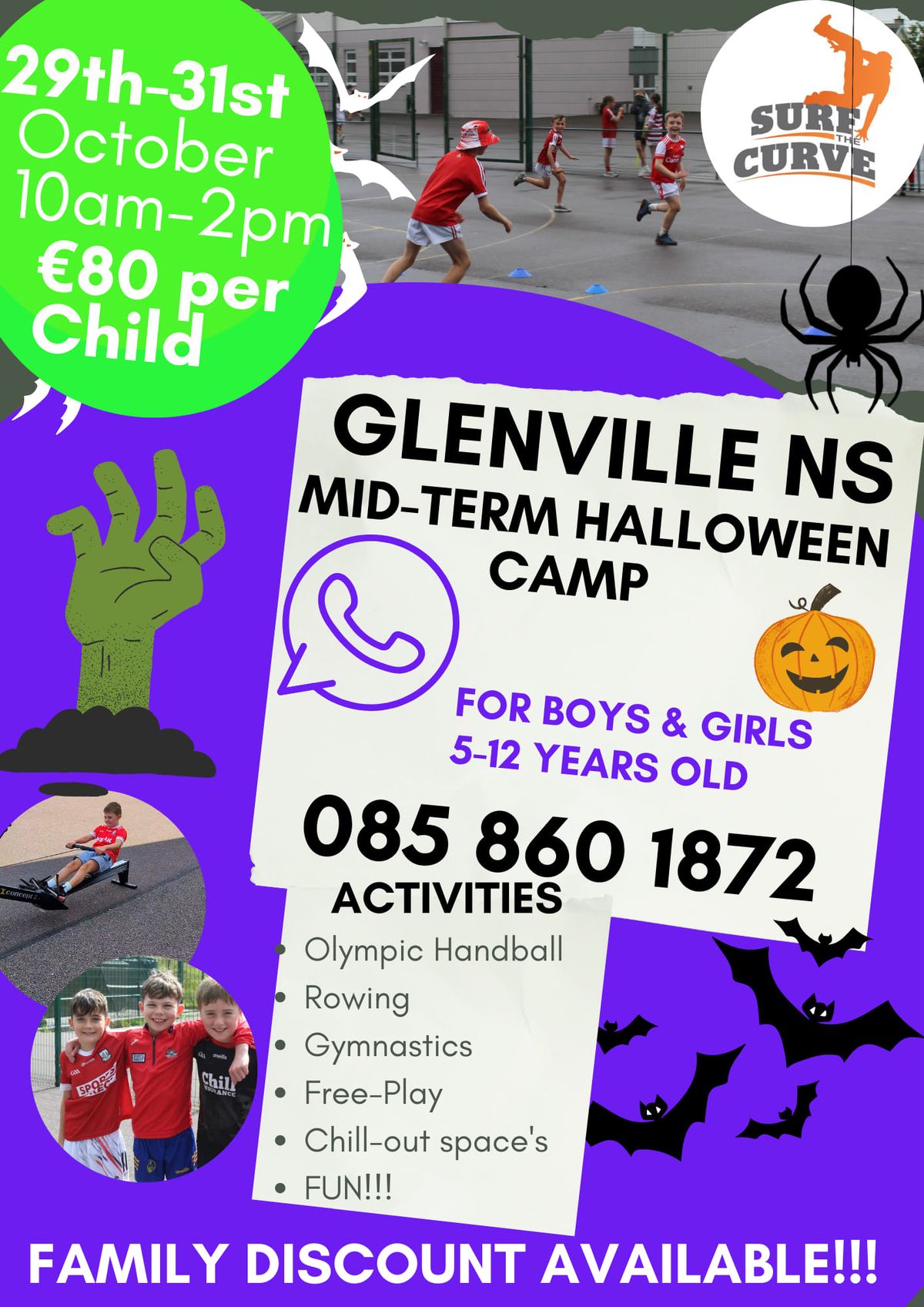 Surf the Curve Halloween Mid-Term Children\u2019s Camp