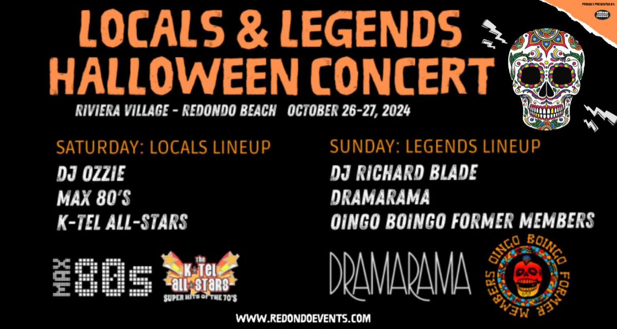 Locals & Legends Halloween Concert ft Oingo Boingo Former Members, Dramarama, KTel AllStars & Max80s