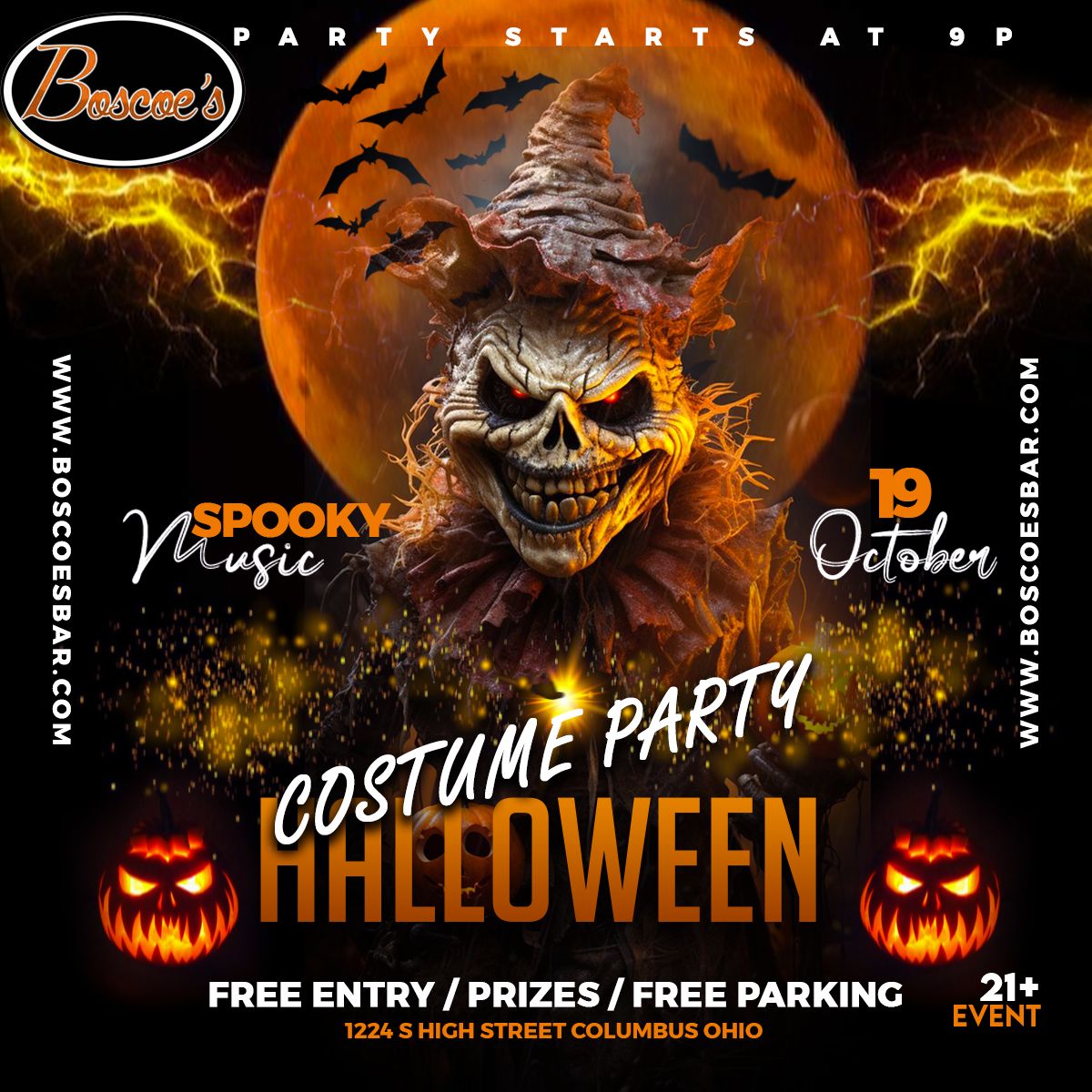 BOSCOE'S ANNUAL HALLOWEEN COSTUME PARTY