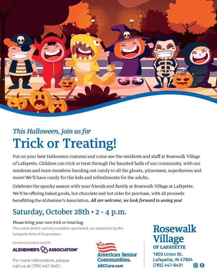 Trick or Treating Rosewalk Village of Lafayette October 28, 2023