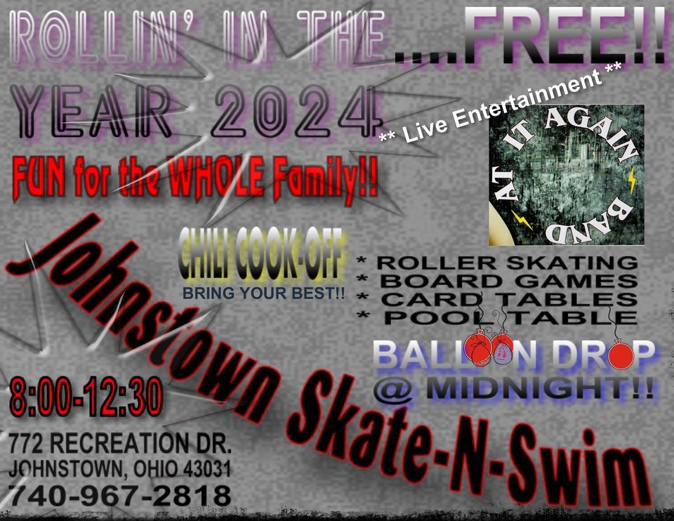 NYE BASH 2024 Johnstown Skate N Swim December 31, 2023