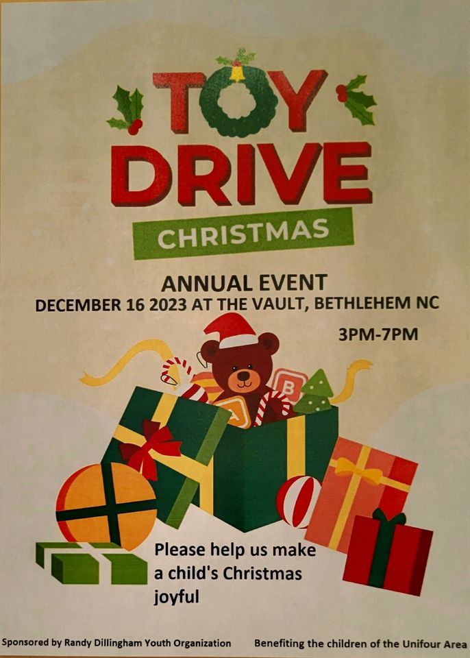 Christmas Toy Drive The Vault, Hickory, NC December 16, 2023