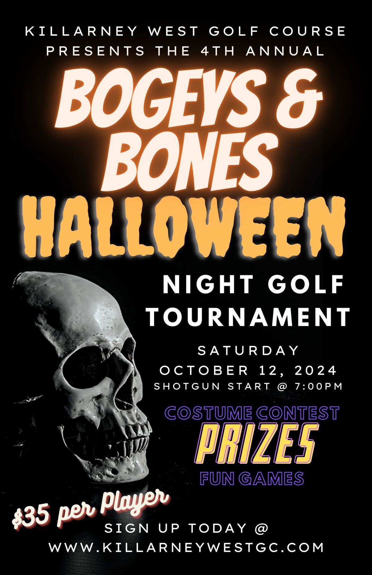 Bogeys + Bones Halloween Night Golf Tournament 