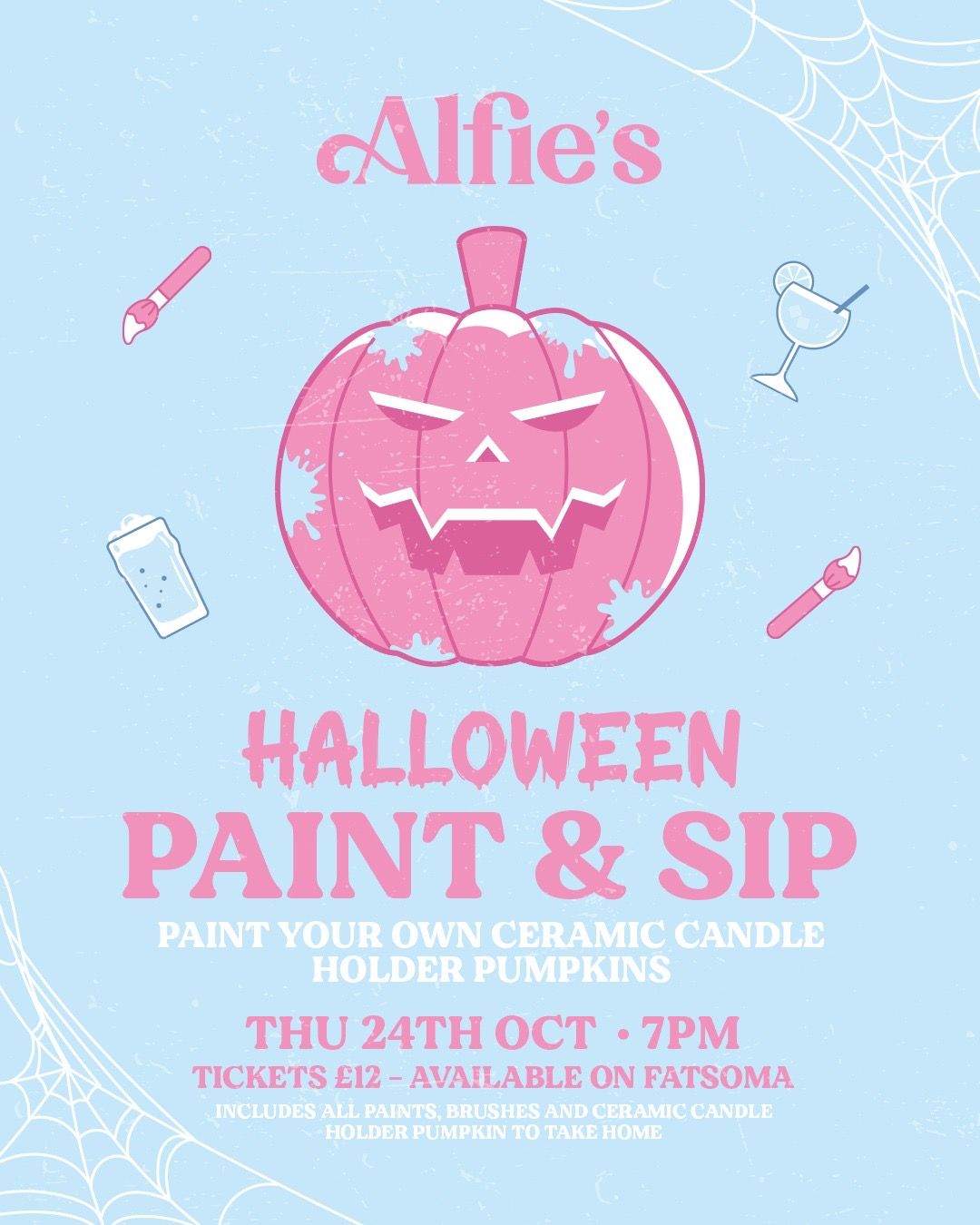 Halloween Sip &amp; Paint - Alfie\u2019s Bar - Monday 28th October 