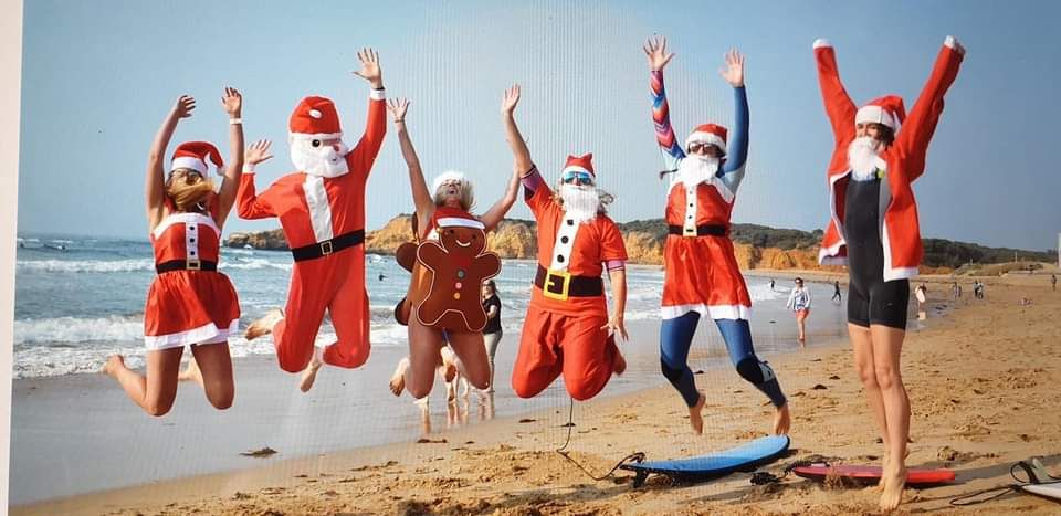 Annual Christmas Day Santa Surf