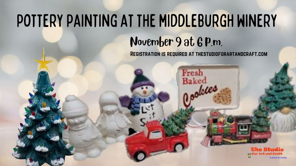 Holiday Pottery Painting at the Middleburgh Winery Middleburgh Winery