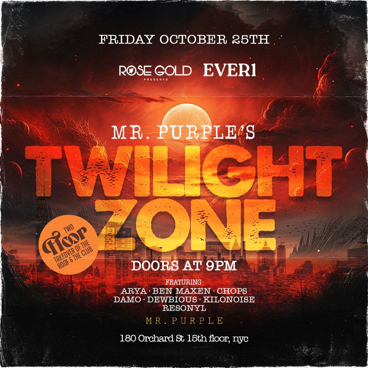 Twilight Zone Halloween Party at Mr. Purple Rooftop Club