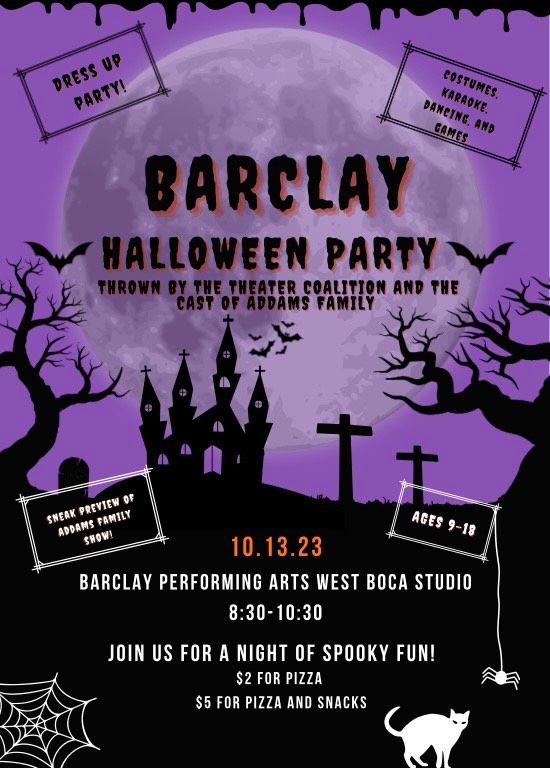 BARCLAY Haunted Bash BARCLAY Performing Arts Boca Raton FL 