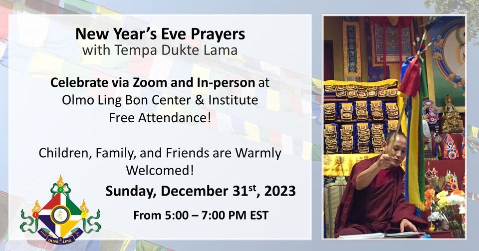 New Years Eve Prayers & Celebration with Tempa Dukte Lama | Zoom or In ...