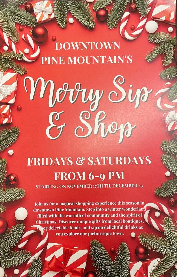 Merry Sip & Shop in Downtown Pine Mountain, GA