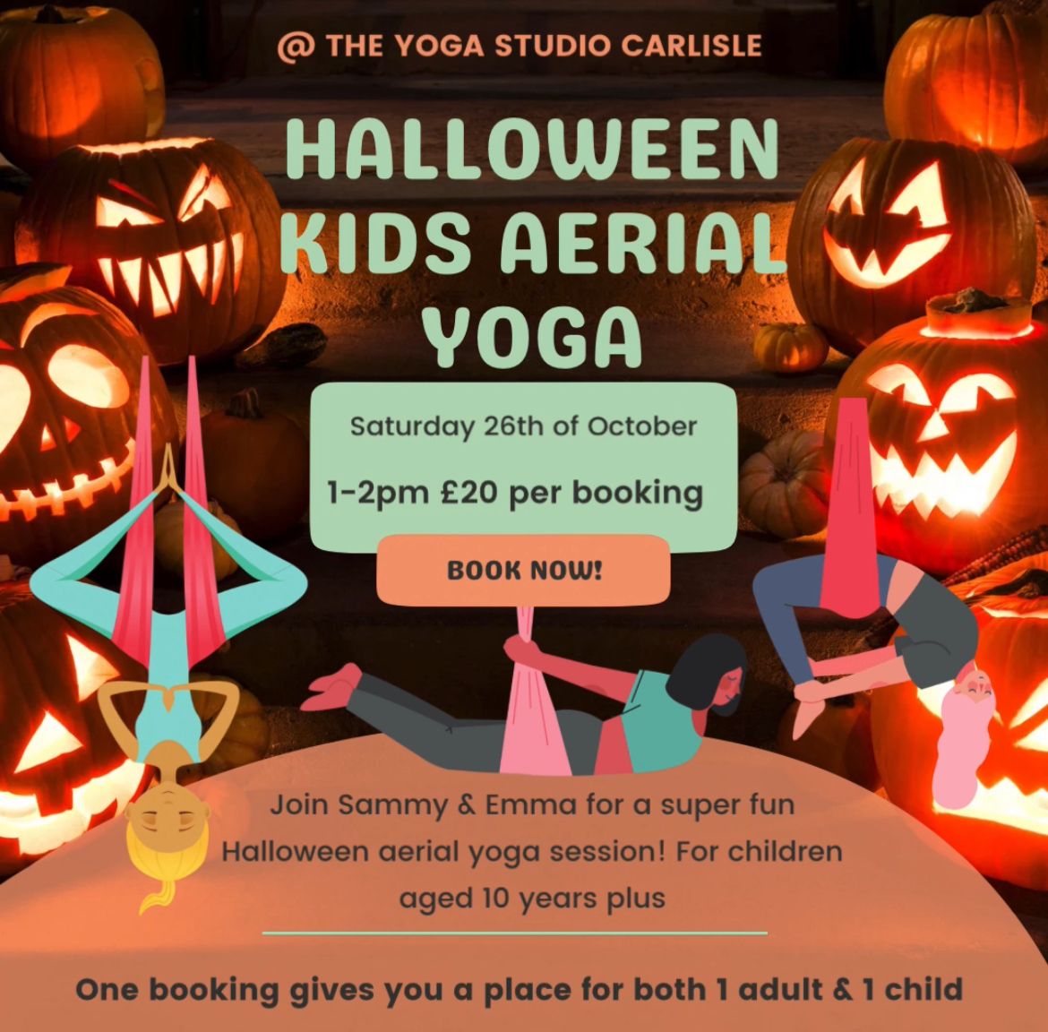 Kids & parent halloween aerial yoga! A spooky special!