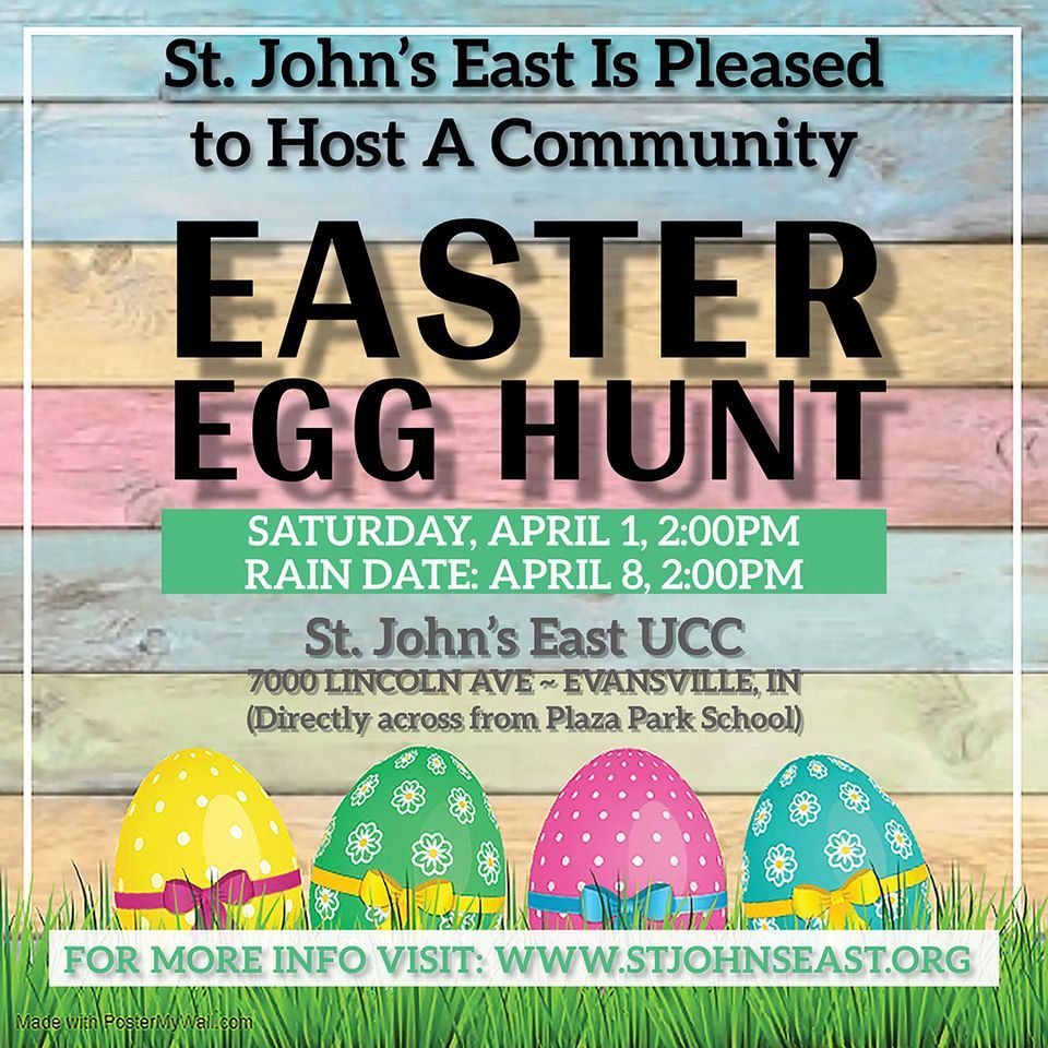 Community Easter Egg Hunt St Johns East UCC, Evansville, IN April 1
