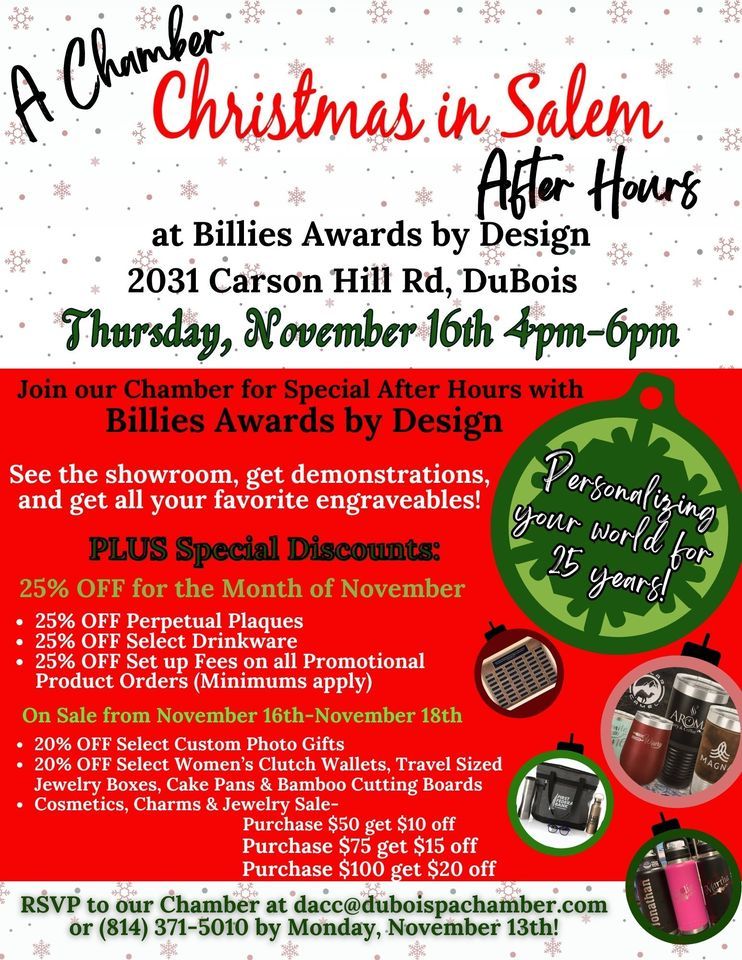 A Chamber Christmas In Salem After Hours Billies Awards by Design