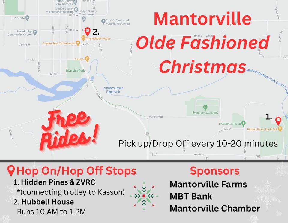 Trolley rides during Olde Fashioned Christmas Zumbro Valley Golf