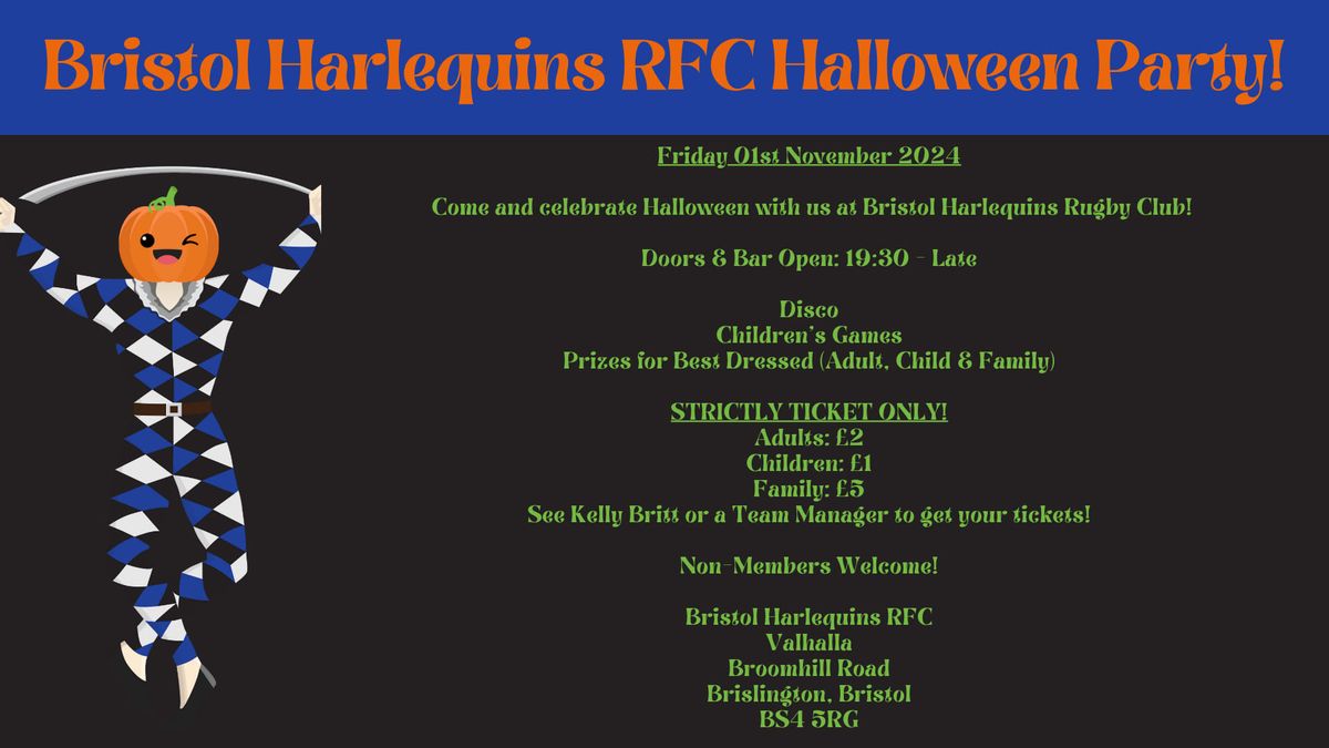 Bristol Harlequins Annual Halloween Party \ud83c\udf83 