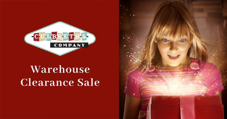 Culbreth & Company Warehouse Clearance Sale In The Rummage Warehouse