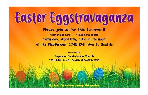 Easter Eggstravaganza @ Seattle Children's Playgarden