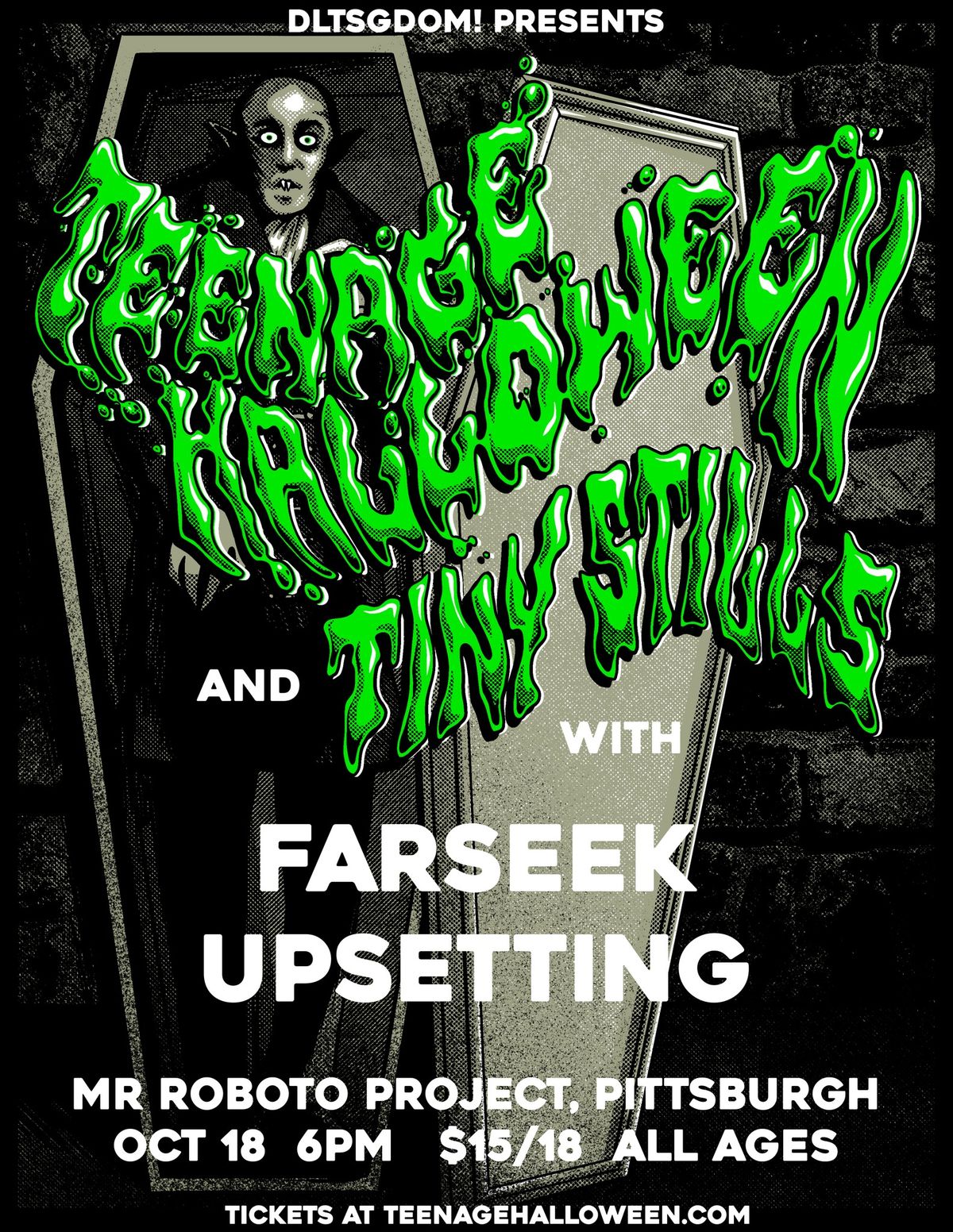 Teenage Halloween + Tiny Stills w\/ Farseek + Upsetting at Roboto