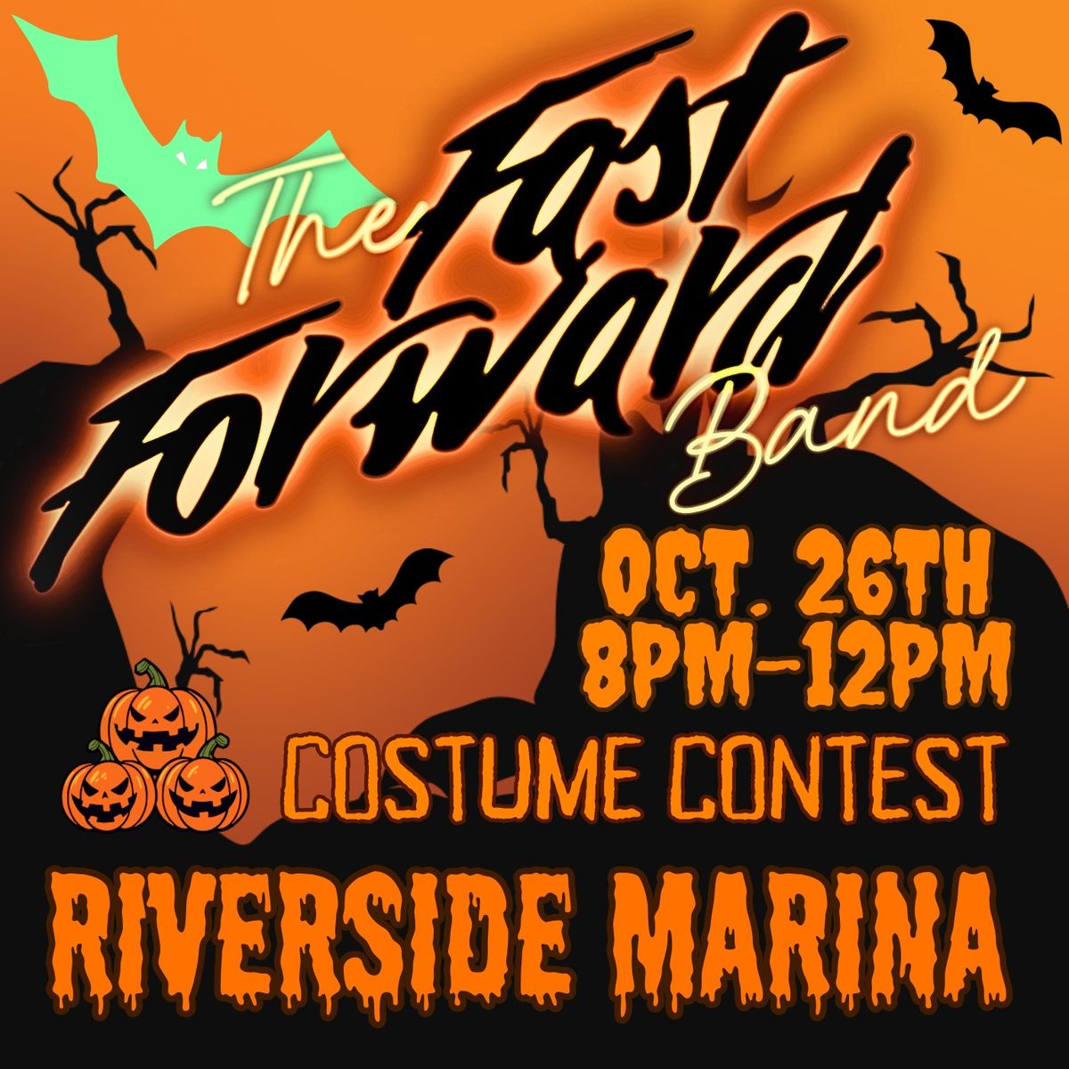 The Fast Forward Band live at Riverside Marina for the annual Halloween Bash!!!