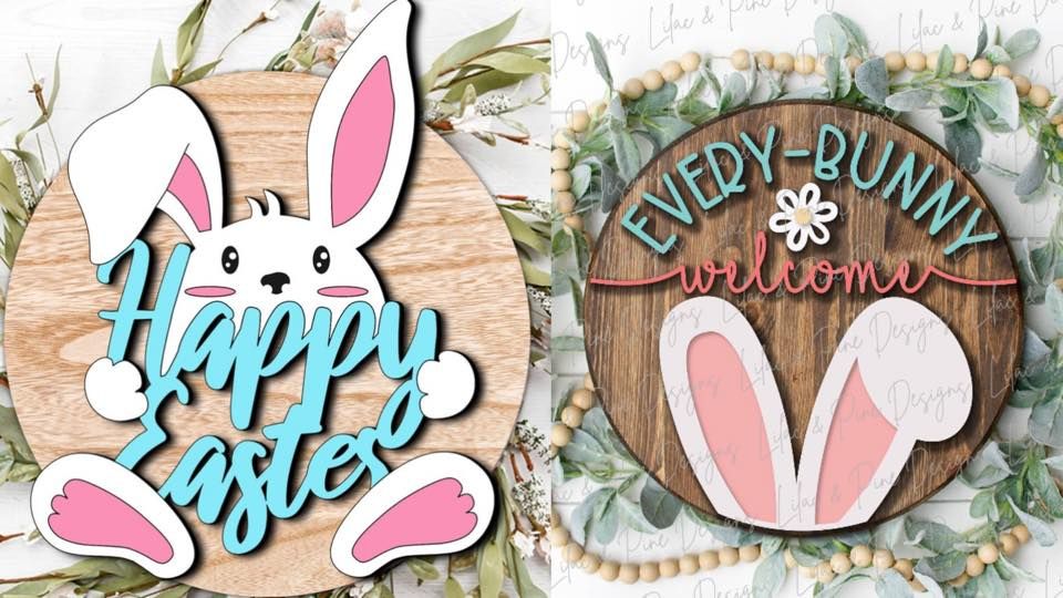 First Friday Paint and Sip Easter Door hanger Casa Chic, OH April 7, 2023