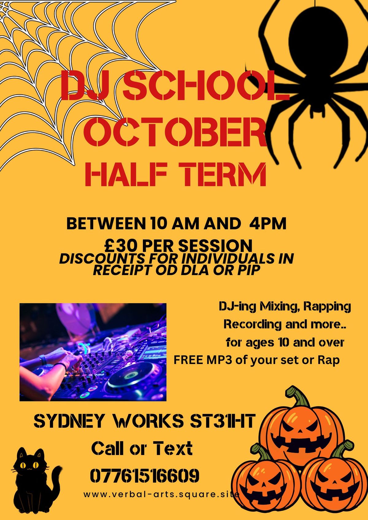 2024 OCTOBER HALF TERM DJ SCHOOL