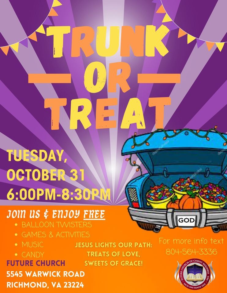 Trunk or Treat 2023 Future Church of Christ Holiness, Richmond, VA