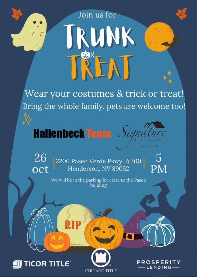 Signature Trunk or Treat! Signature Real Estate Group, Henderson, NV October 26, 2023