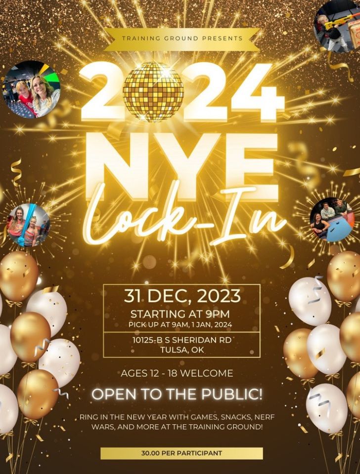 2025 NYE LockIn 10125B S. Sheridan Rd, Tulsa, OK, Jenks, OK